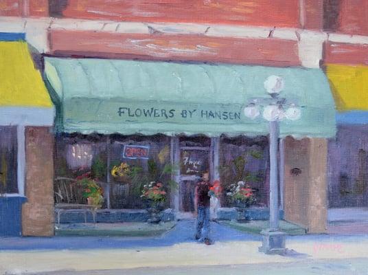 Flowers by Hansen, Oil on Canvas   9"x12" www.jefftroupefineart.blogspot.com