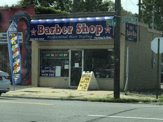 A view of their storefront from across the street