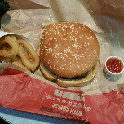 The PERFECT Burger King meal: Whopper with Onion Rings!