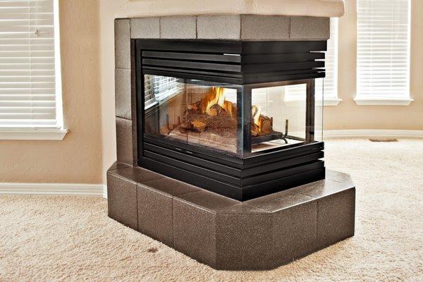 We can update the stone surround around your fireplace with a custom color or one of our 27 Natural Accent finishes.