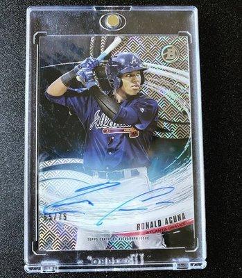 Ronald Acuña Jr prospect auto I hit from a box of Bowman High Tek at Teammates!