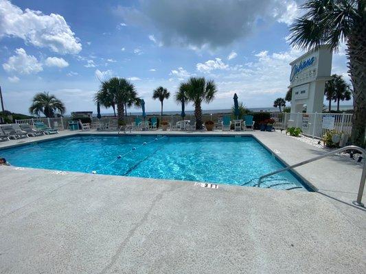 Pool area - across the street is beach and ocean!