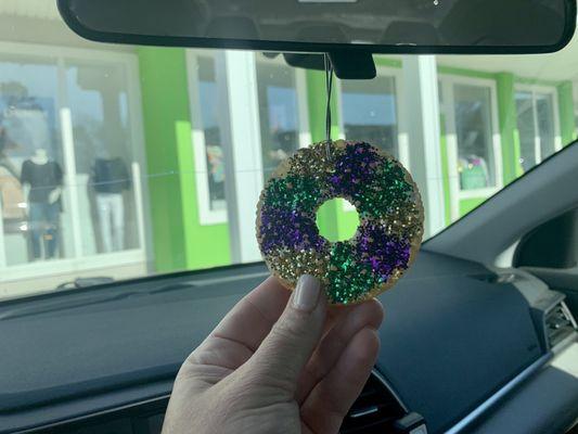 Because of course I'm getting a king cake air freshener. Duh