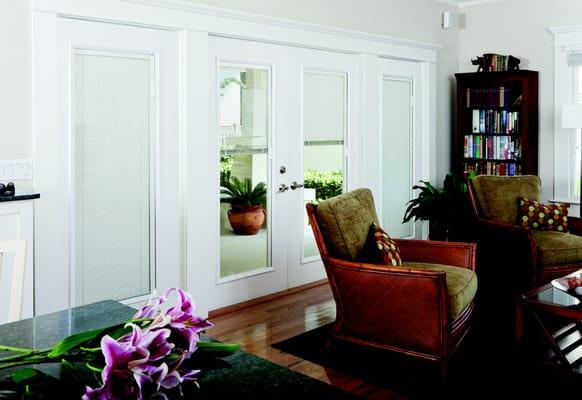 ODL door glass installed into a door that didn't have blinds in the glass before! A great option for existing doors.