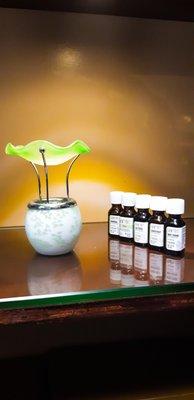 We carry essential oils & burners.