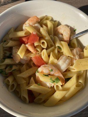 Shrimp scampi with GF pasta