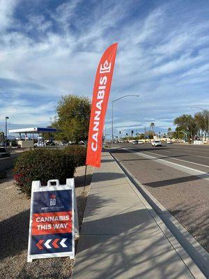 Our street flags and signs.