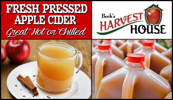 Fresh apple cider from our local orchards... it's seasonal so get it while we have it!