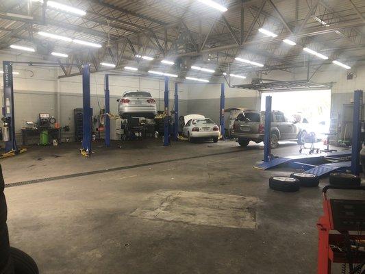 Timing belt, tires, electrical issues, coolant repair. They do it all