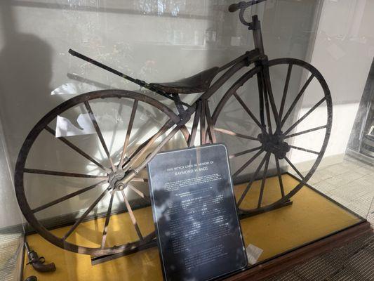 Wooden bicycle over 100 years old