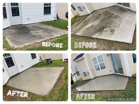 Patio Pressure Wash Before & After