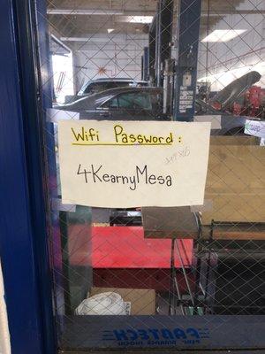 WiFi password