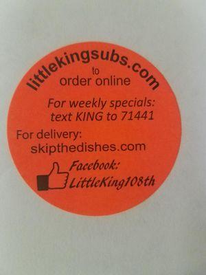 On- line orders--------- delivery orders------ discount on your orders