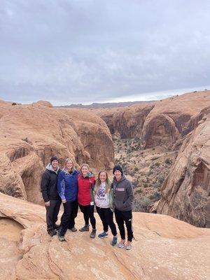 Our family during one of our tour stops.