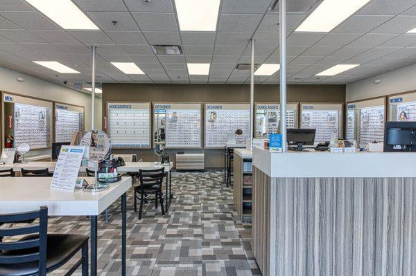 Interior and Frame Boards at My Eyelab optical store in Hinesville, GA 31313