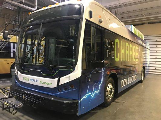 Finished - 1 of 2!  Awesome bus wrap! Proud to have provided the wrap "skin" for the first ALL-ELECTRIC PSTA bus in the Tampa Bay region!