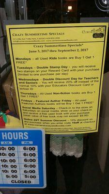 From summer 2017, but I wonder if Cornerstone Books still has these deals? Meant 2 upload this a great while ago, but forgot to post it.