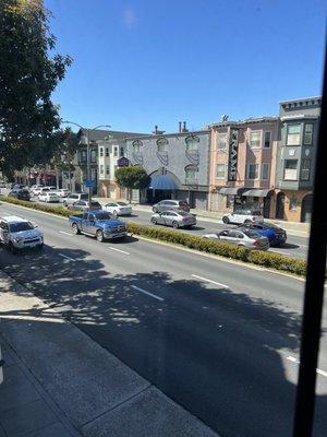 Exterior picture of Lombard St. from my room