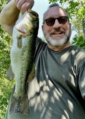 Largemouth Bass caught at Lake Bixhoma