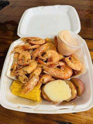 Boiled shrimp plate delicious too!