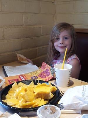 She loves quesadillas & queso!