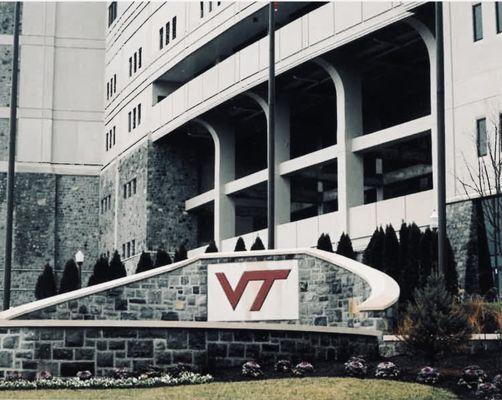 Virginia Tech Sign and Wall Caps, Blacksburg VA