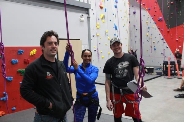 This group just finished their Top-Rope Belay class!