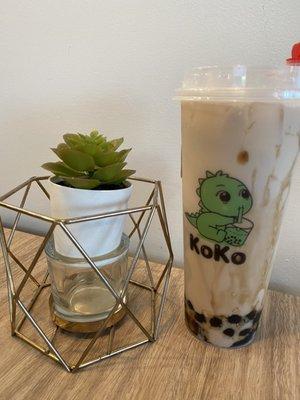 Black MiIk Tea with boba