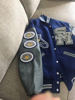 San Marcos high letterman jackets , sales and decorations