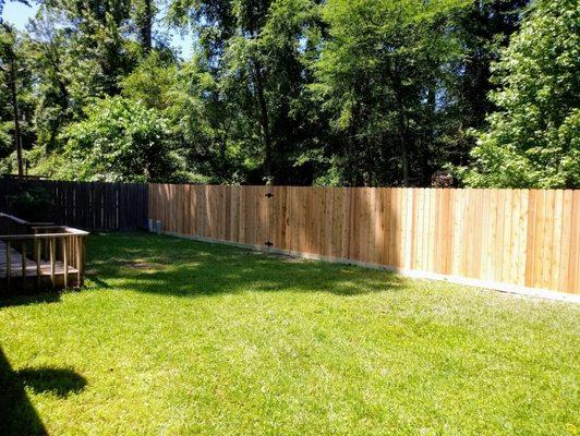 New Cedar Fencing Starting at 
22.50 per linear ft.