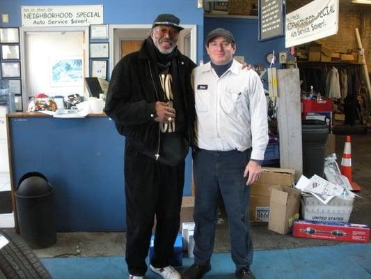 Me with one of my favorite customers NBA all star from the 1970's Emmette Bryant