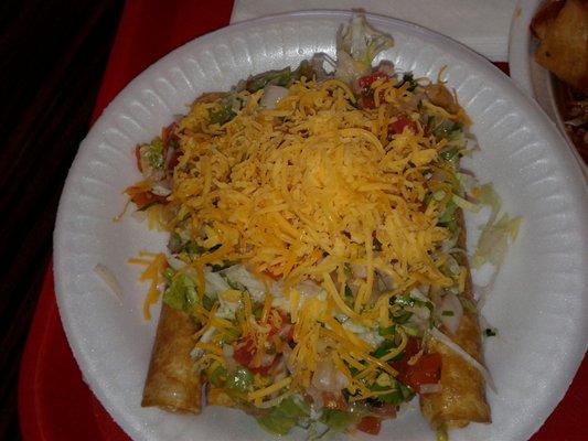 Rolled taco plate