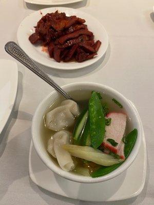 Wonton soup & boneless spareribs