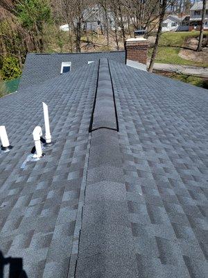 Ridge vent helps a roof properly breath. So your attic will be ventilated on hot summer days.