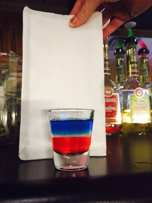 American layered shot made by one of the Old Canal's great bartenders!