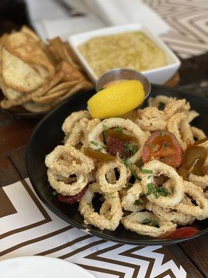 Calamari and hummus, not worth it