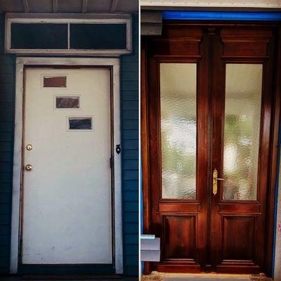 Our classic Before & After! * See more at our Instagram @amighiniarchitecturaldoors or www.Amighini.net