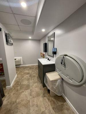 Changing station/ sink area in Nursing facility.