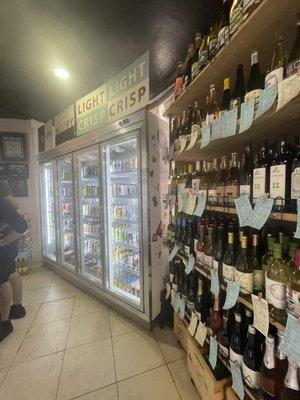 wine and beer wall