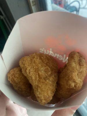 Not my spicy nuggest these are 4 PC. Crispy Chicken Nuggets