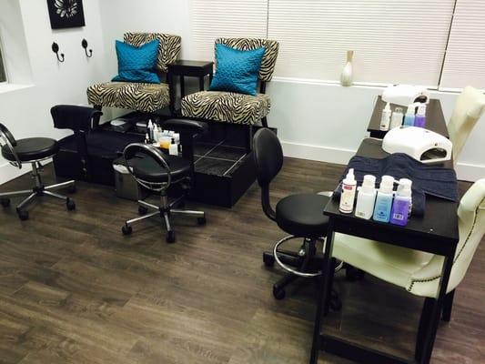 Nail care area.