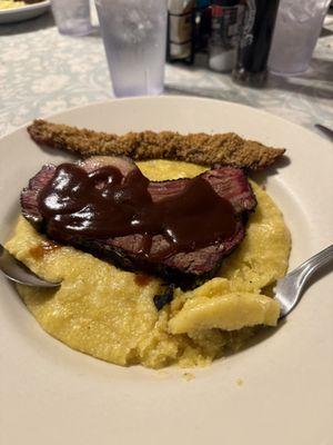 Brisket and grits