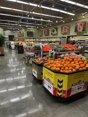 Clean and fresh produce area