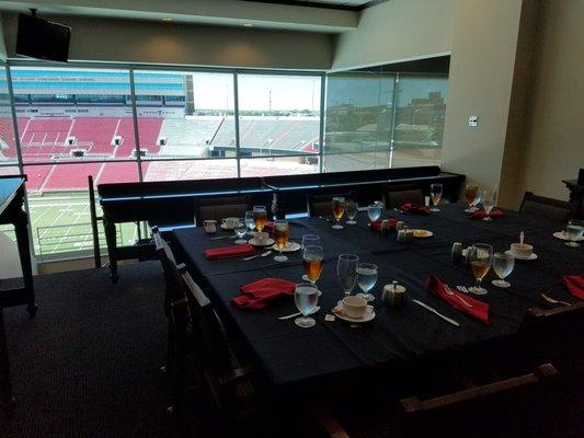 This was our reserved conference room AFTER the meal so it might look a little messy.