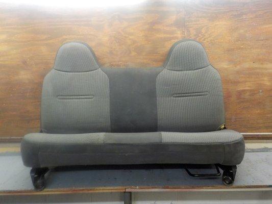 1999-2010 Ford F-250 through F-550 Super-duty Bench Seat Assembly-Rebuilt-Dark gray cloth- $ $ 375.00