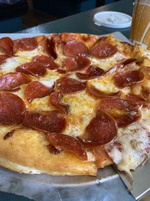 Pepperoni and extra cheese