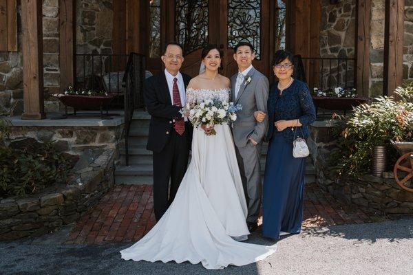 With brides' parents