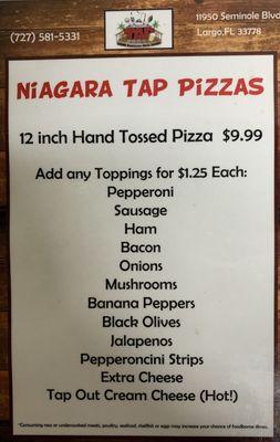 Brand New Pizza Menu! 2021