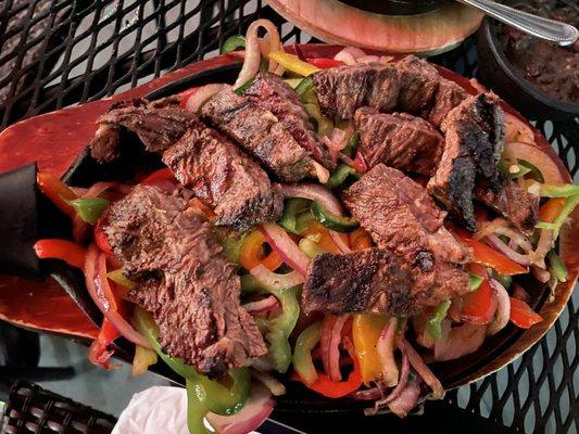 Fajitas Skillet with steak.