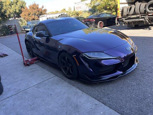 New tires on the Supra